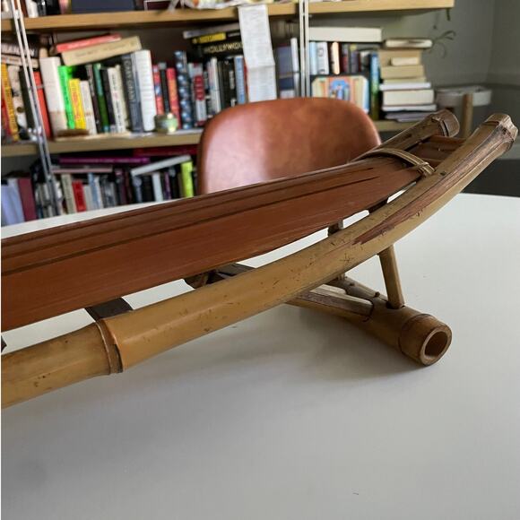 Antique Folding Bamboo Japanese or Chinese head rest (possible Takamakura?) - Picture 10 of 10